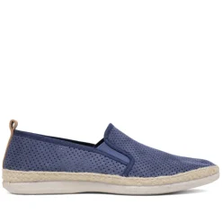 Alpargatas Lobo para hombre azules marino perforadas