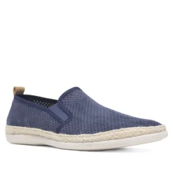 Alpargatas Lobo para hombre azules marino perforadas