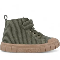 Botines Garvalin 241321 de pana verde con suela caramelo