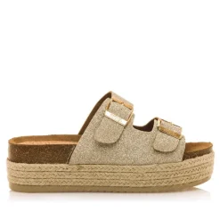 SANDALIAS DE MUJER MUSTANG PERLA ORO 53043 60261