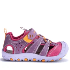 sandalias Pablosky cierre con velcro en tonos rosas y lilas