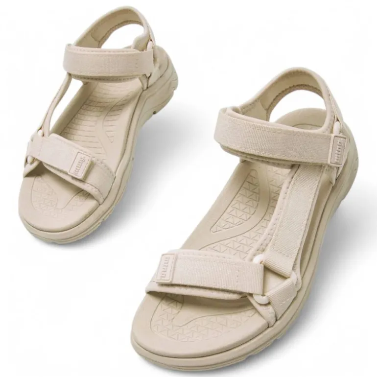 Sandalias planas Mustang tornado beige estilo trekking
