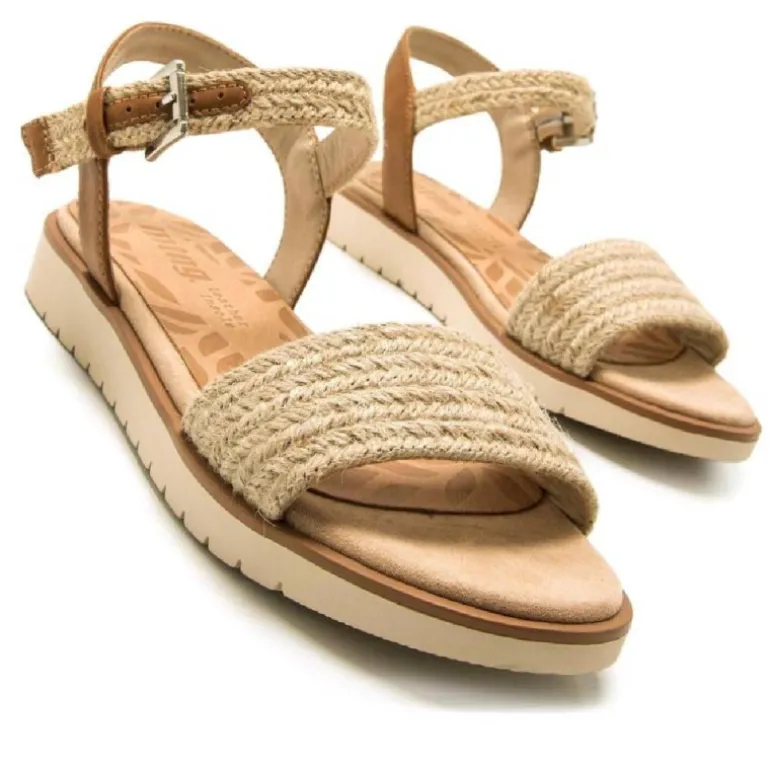 Sandalias planas Mustang marie yute natural