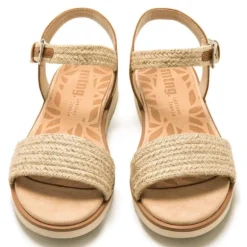 Sandalias planas Mustang marie yute natural
