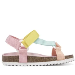 sandalias QUETS! con tiras multicolores y suela de corcho