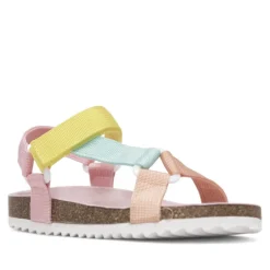 sandalias QUETS! con tiras multicolores y suela de corcho