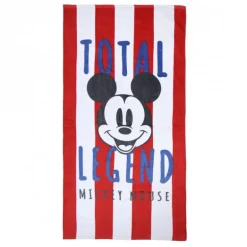 Toalla Cerda mickey roja y blanca de rayas