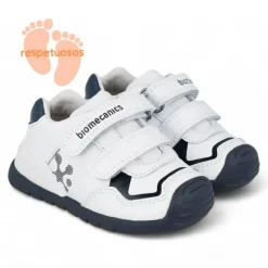 ZAPATILLAS BIOMECANICS DE NIñO BLANCO-AZUL 241001A