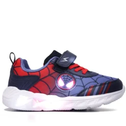 Zapatillas deporte azules con spiderman con luces