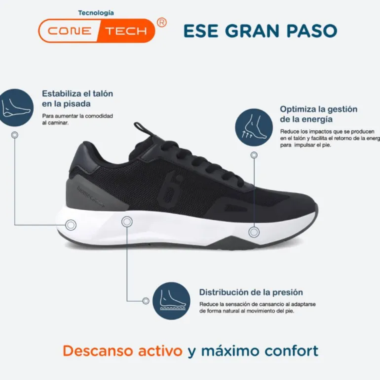 ZAPATILLAS DEPORTIVA BIOMECANICS DE MUJER NEGRO 24204A