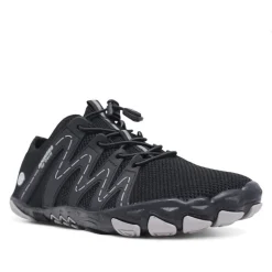 Zapatillas deportivas DOCKERS negras con detalles grises y cordón elástico barefoot