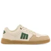 Zapatillas deportivas Mustang free miami beige con detalles verdes barefoot