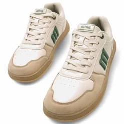 Zapatillas deportivas Mustang free miami beige con detalles verdes barefoot