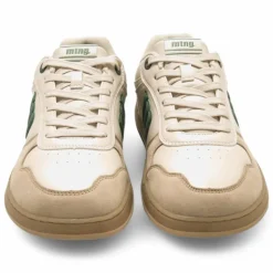 Zapatillas deportivas Mustang free miami beige con detalles verdes barefoot