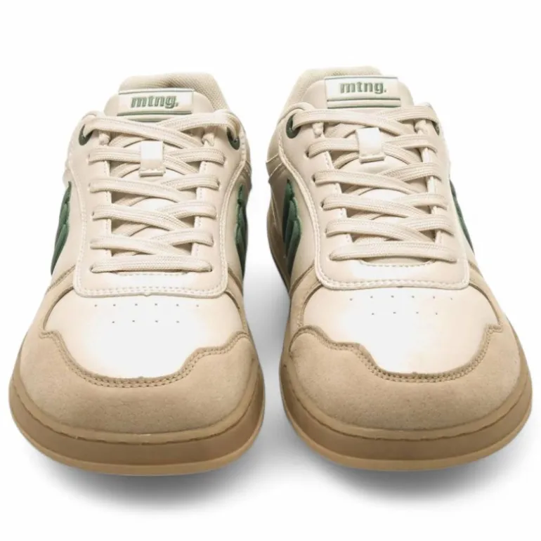 Zapatillas deportivas Mustang free miami beige con detalles verdes barefoot