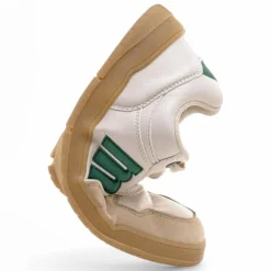 Zapatillas deportivas Mustang free miami beige con detalles verdes barefoot
