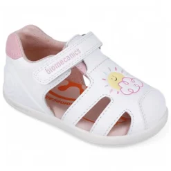 ZAPATOS BIOMECANICS DE NIñA BLANCO Y ROSA 252166D